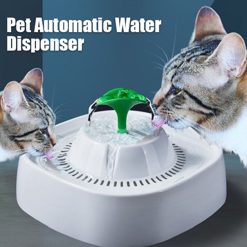 Automatic Pet Cat Water Fountain With LED Lighting 1.3L