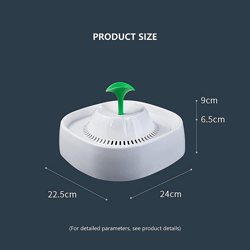 Automatic Pet Cat Water Fountain With LED Lighting 1.3L