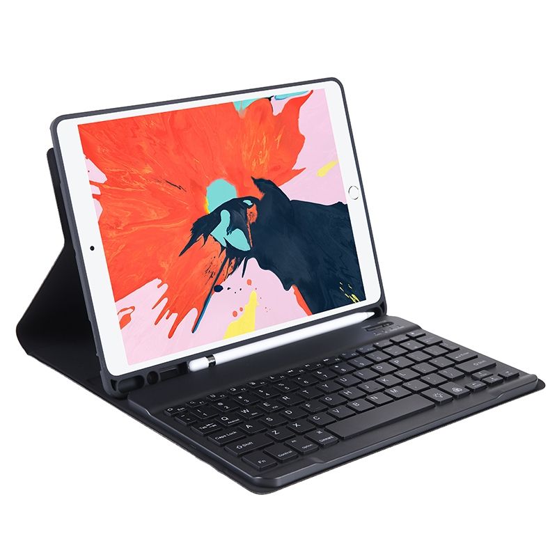 For IPad 9.7 Inch / IPad Pro 9.7 Inch / IPad Air 2 / Air (2018 & 2017) TPU Bluetooth Keyboard Protective Case(Black)