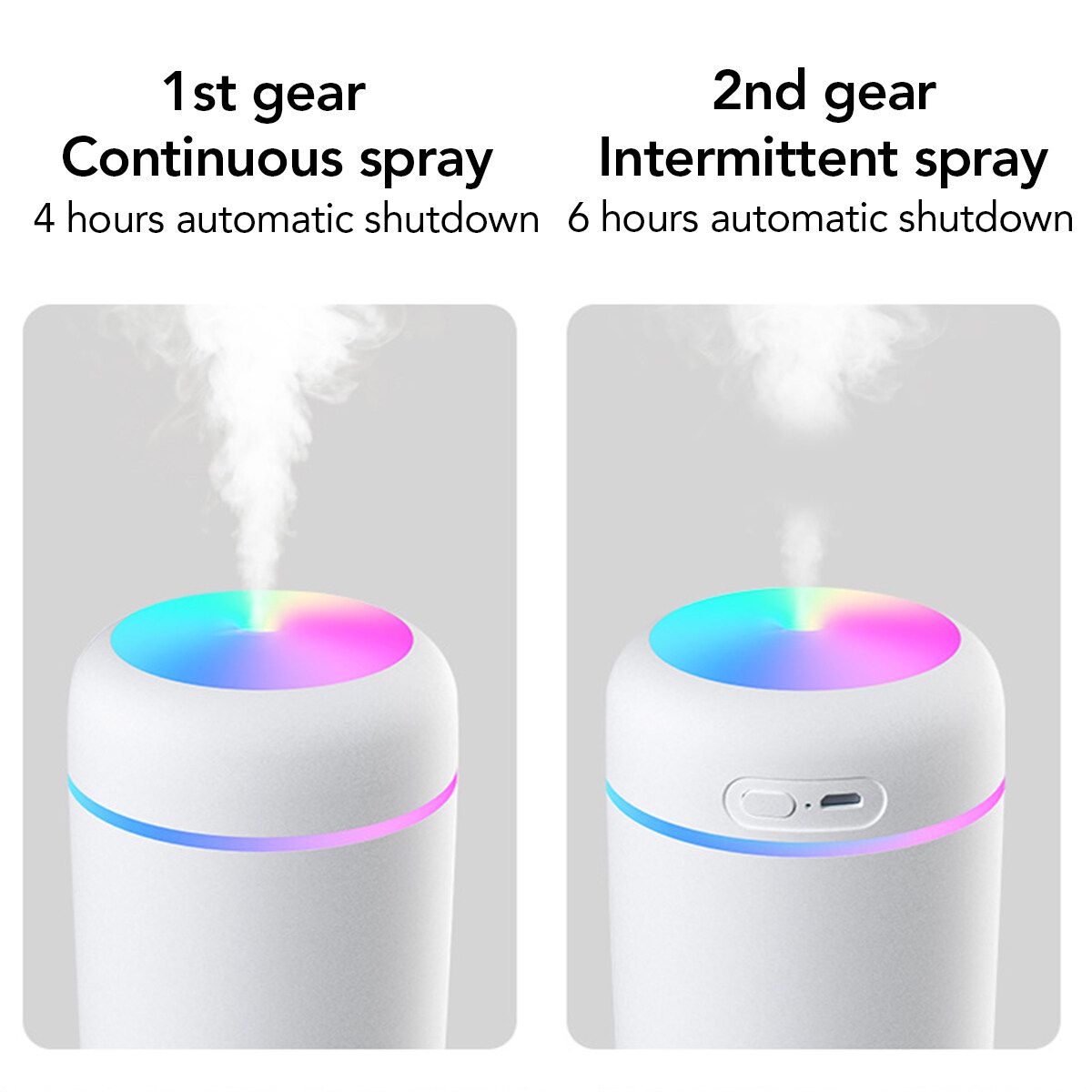 300ML Air Diffuser Aroma Oil Humidifier LED Night Light Up Home Relax Defuser White