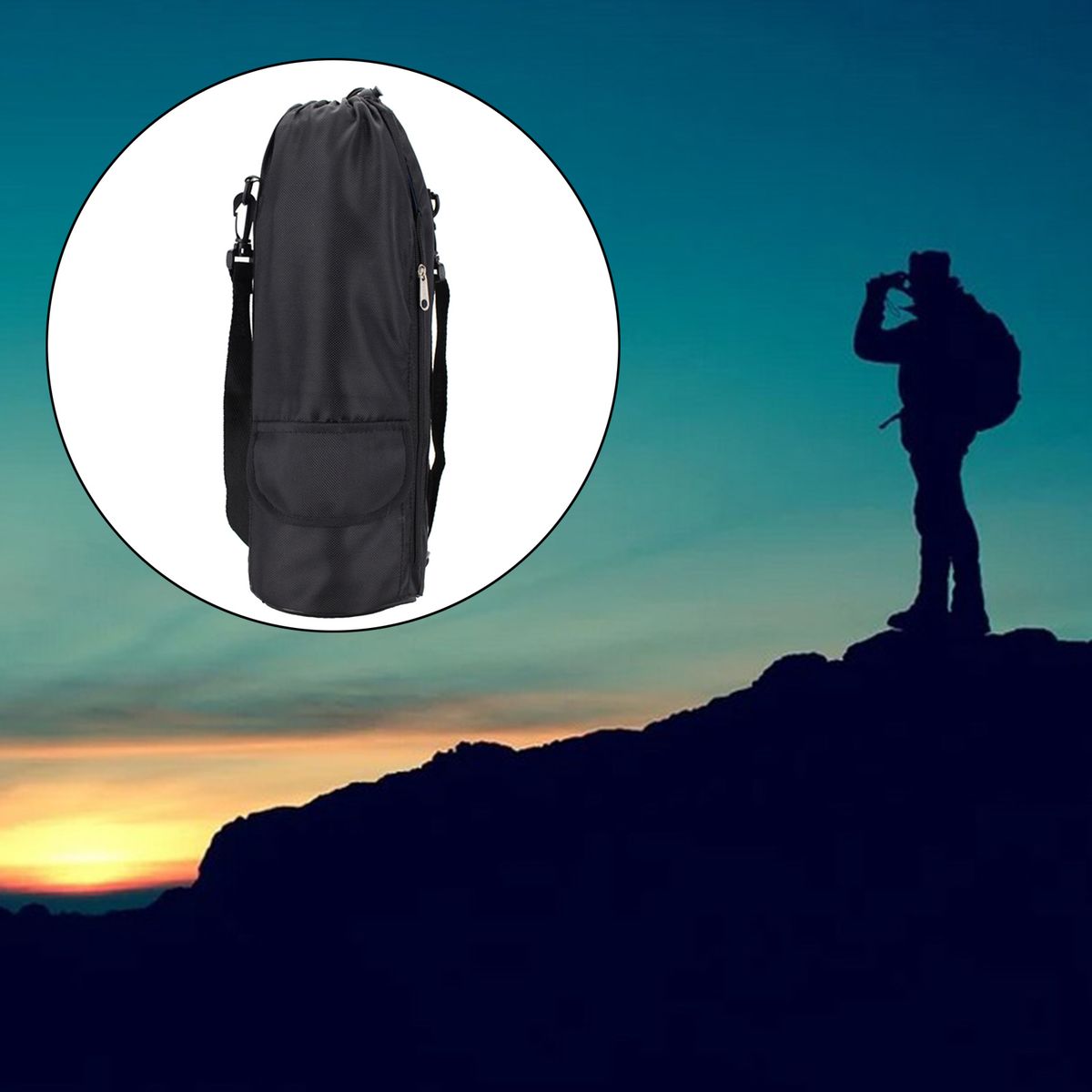 Water Bottle Bag Pouch, Men/Women Water Black 2.8-3.5L