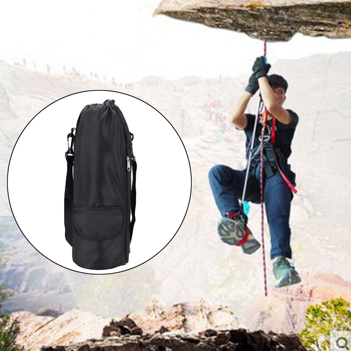 Water Bottle Bag Pouch, Men/Women Water Black 2.8-3.5L