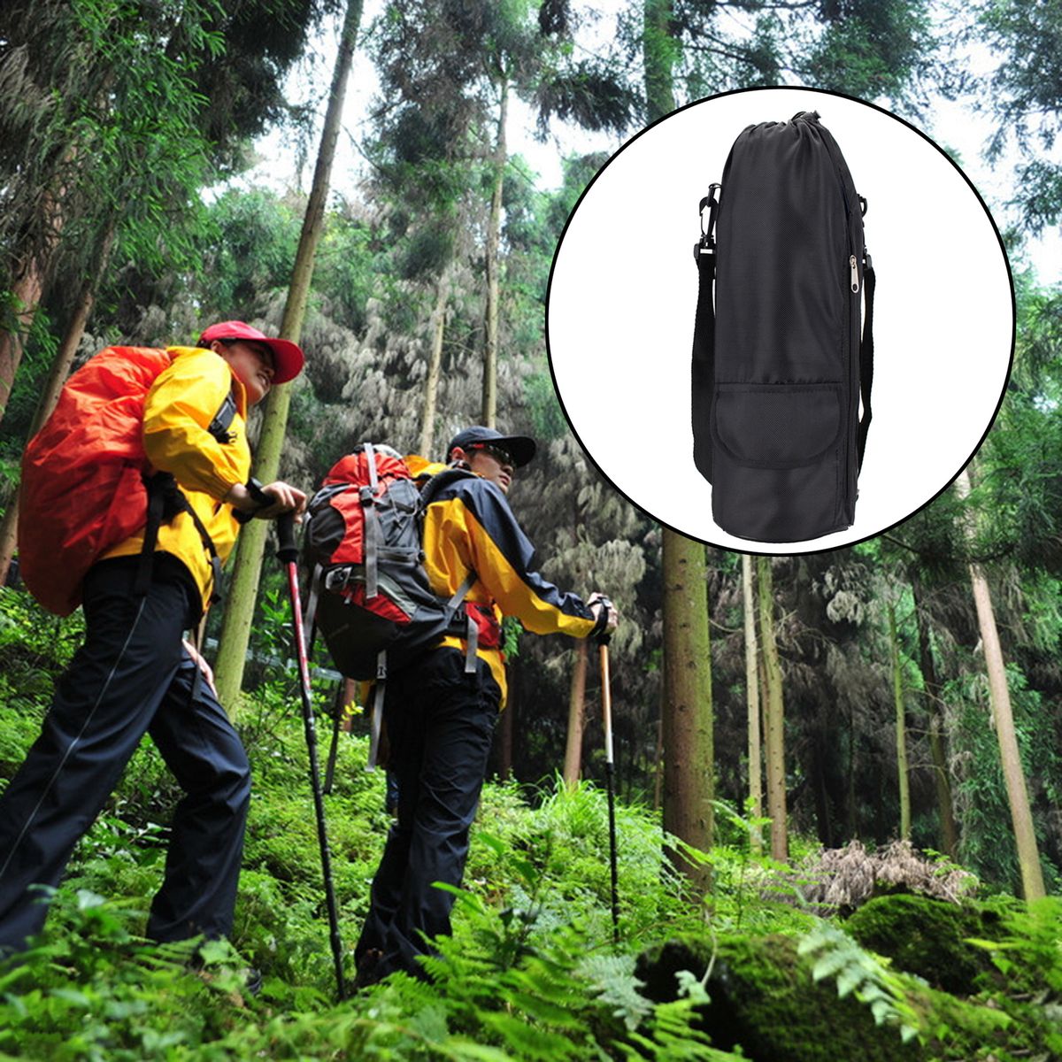 Water Bottle Bag Pouch, Men/Women Water Black 2.8-3.5L