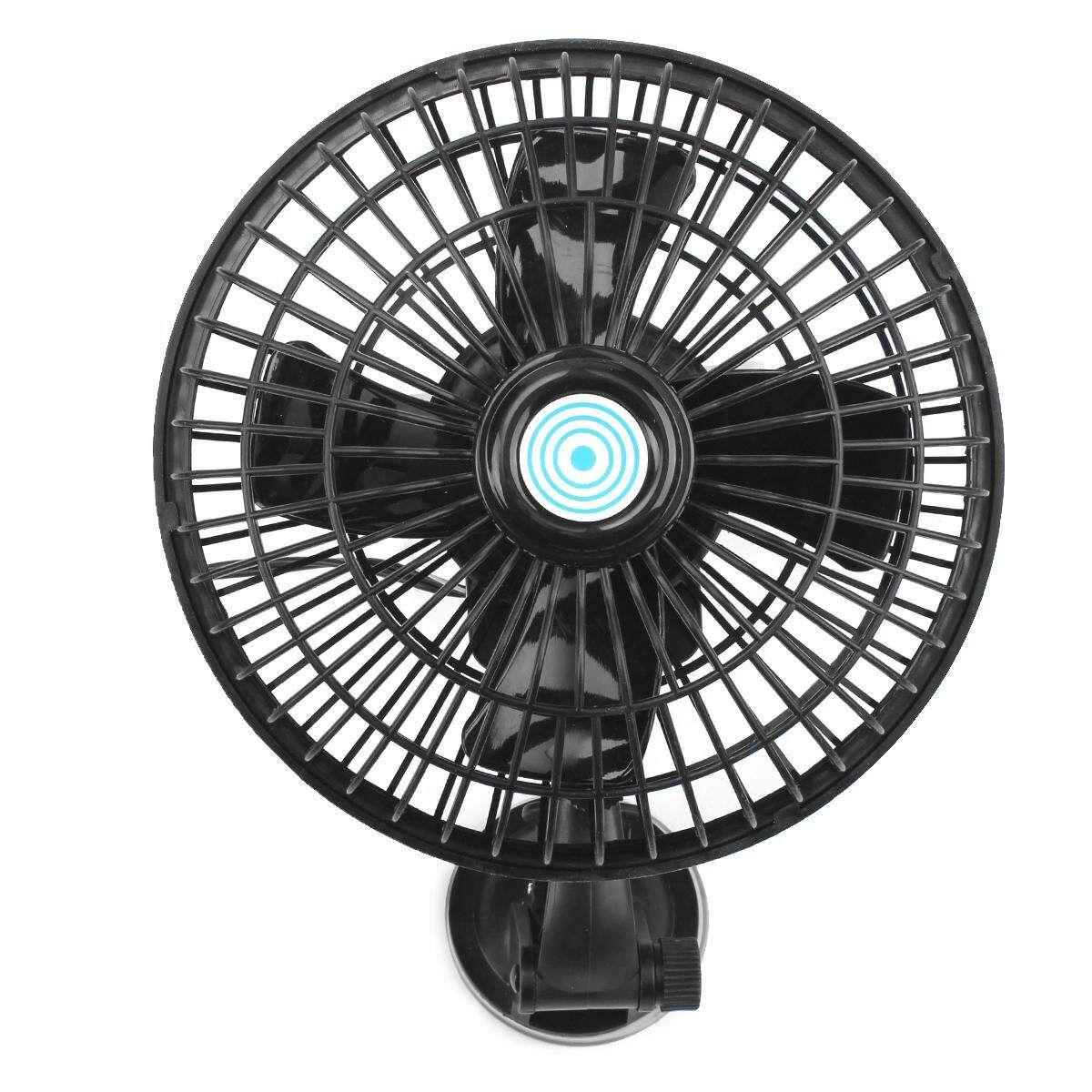 6" 12V CLIP ON CAR OSCILLATING FAN 2M CABLE SPEED CONTROLLER TRUCK VAN COOLING