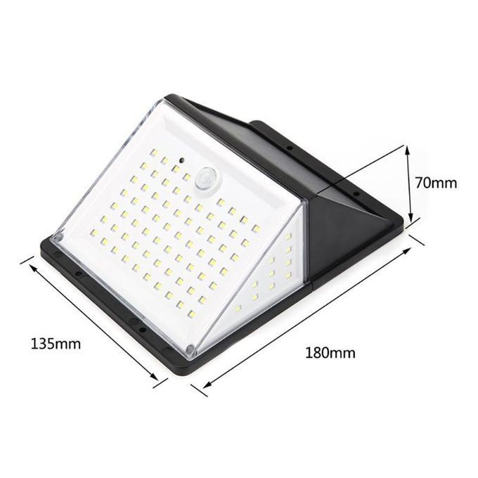 Solar Light  Motion Sensor Lamp 10W 88 LED Wall  Waterproof