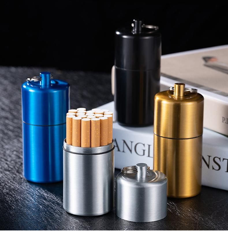 Moisture-proof Metal Tobacco Can Tobacco Case Waterproof 5 Sticks 10 Sticks 20 Sticks Flue-cured Tobacco With Keychain