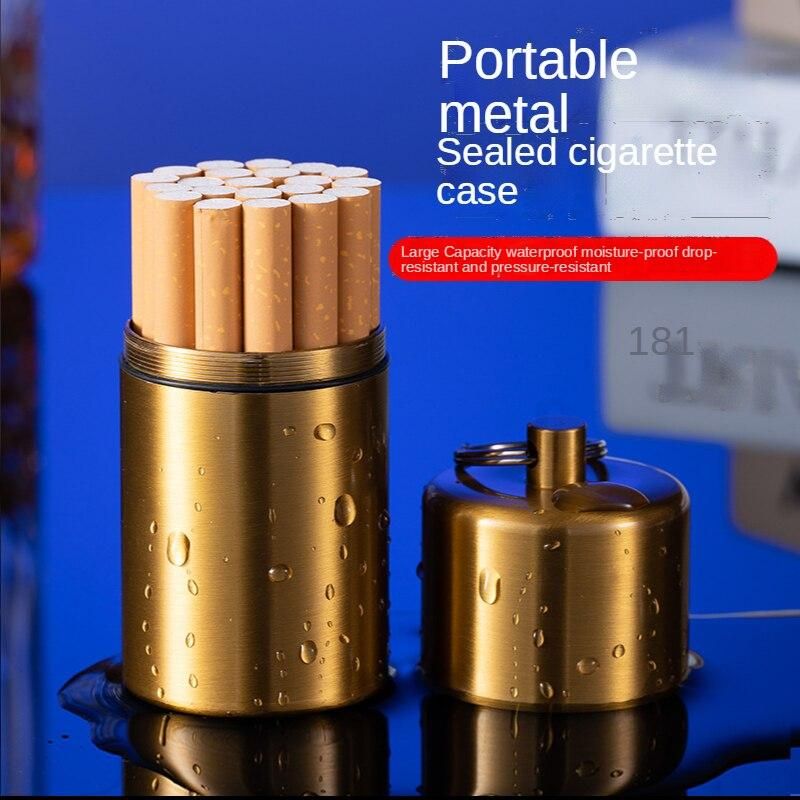 Moisture-proof Metal Tobacco Can Tobacco Case Waterproof 5 Sticks 10 Sticks 20 Sticks Flue-cured Tobacco With Keychain