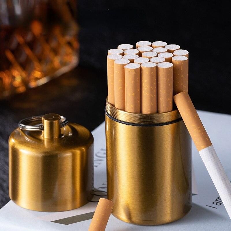 Moisture-proof Metal Tobacco Can Tobacco Case Waterproof 5 Sticks 10 Sticks 20 Sticks Flue-cured Tobacco With Keychain