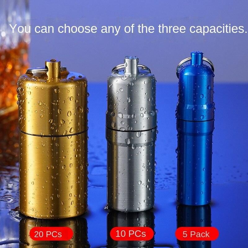 Moisture-proof Metal Tobacco Can Tobacco Case Waterproof 5 Sticks 10 Sticks 20 Sticks Flue-cured Tobacco With Keychain