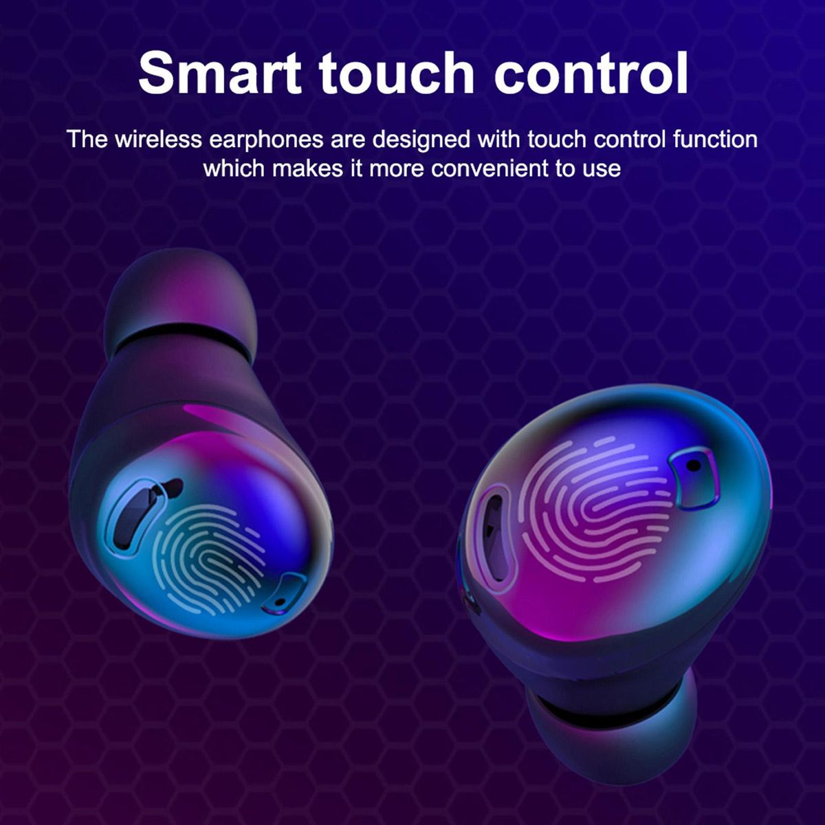 S190 Wireless Earbuds in-Ear Headphone LED-Digital Display BT Earphones Sport Earbuds for Music Game Call Compatible with iOS Android