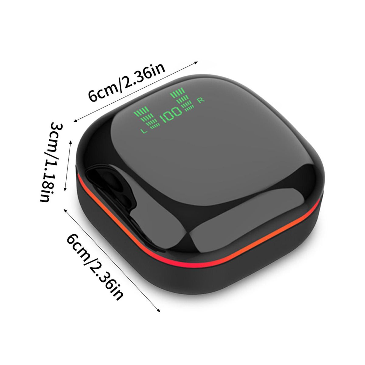 S190 Wireless Earbuds in-Ear Headphone LED-Digital Display BT Earphones Sport Earbuds for Music Game Call Compatible with iOS Android