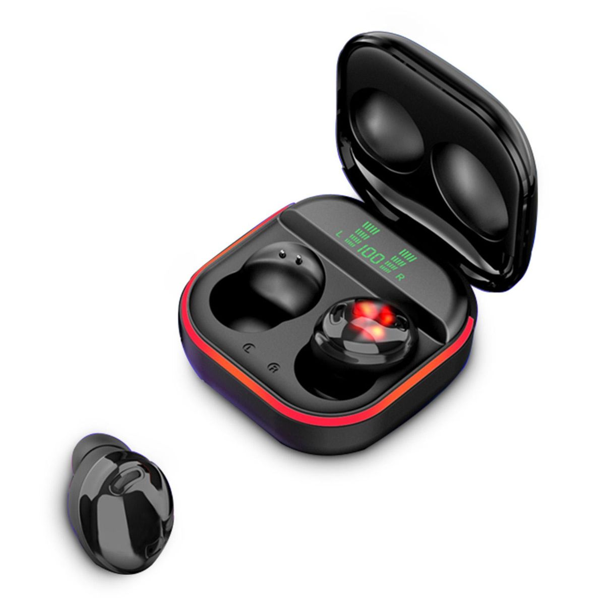 S190 Wireless Earbuds in-Ear Headphone LED-Digital Display BT Earphones Sport Earbuds for Music Game Call Compatible with iOS Android