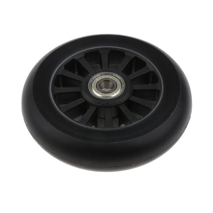 2pcs PU Scooter Wheels Speed Skates Trolley Wheels Replacement Black