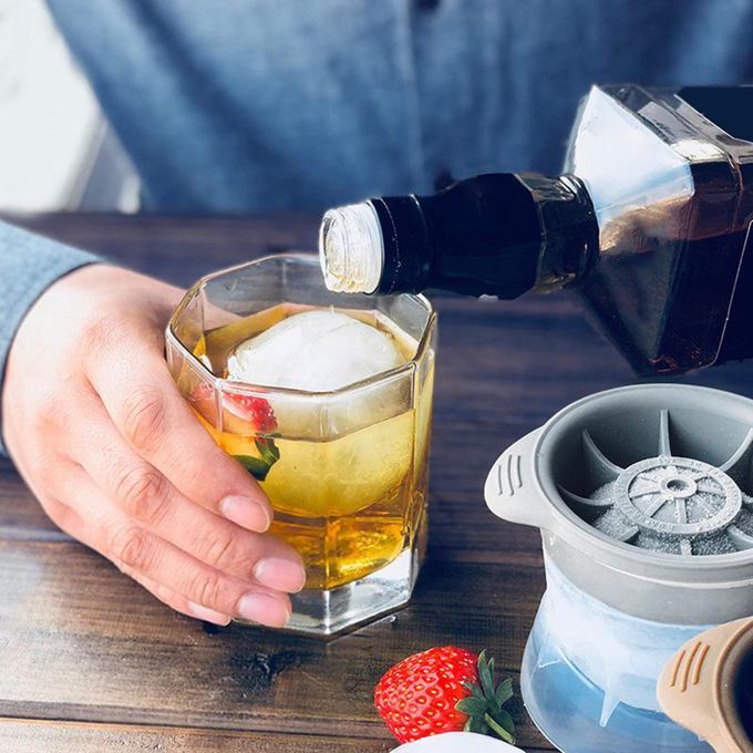Ice Ball Mold Stackable   Soda Drinking Sphere Ice Cube Mould Blue