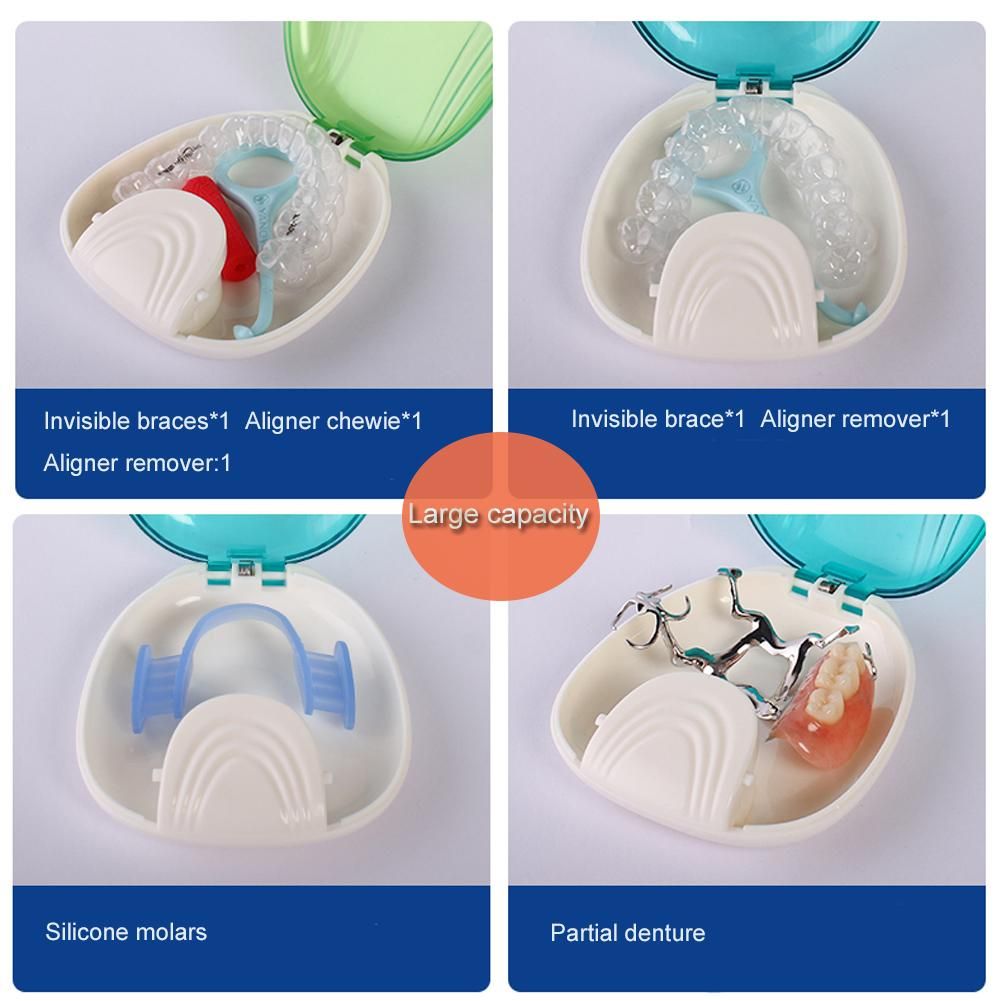 Y-kelin Press-to-Open Orthodontic Retainer Case Aligners Holder Container Partial Denture Box Compact and Easy To Carry & Store