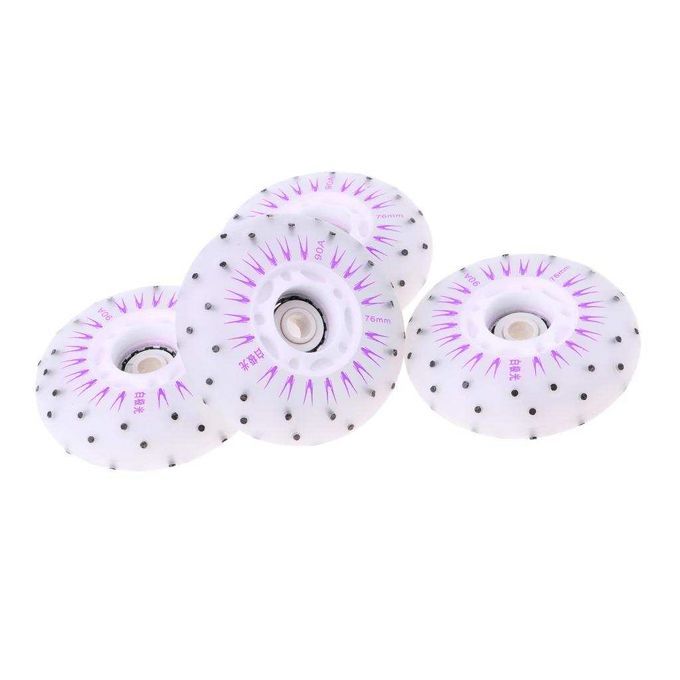 4pcs Outdoor Inline Roller Skates Wheels Light Speed 76mm Multicolour