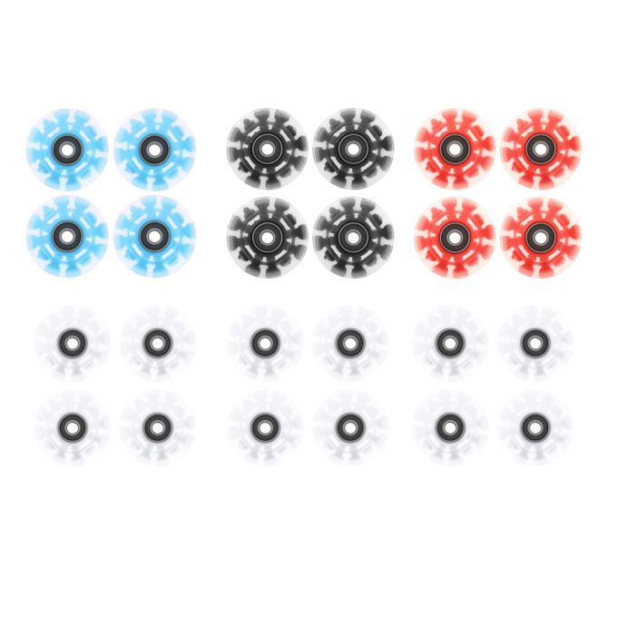 4Pack Quad Roller Skate Wheels With Bearings For Double Row RGB