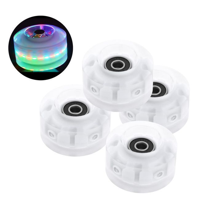 4Pack Quad Roller Skate Wheels With Bearings For Double Row RGB