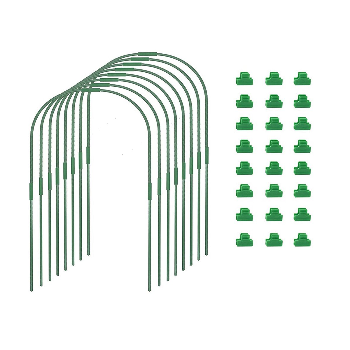 Greenhouse Hoops Grow TunnelRust Proof Plastic Coated Steel Support Frame Greenhouse Hoops for Raised Beds