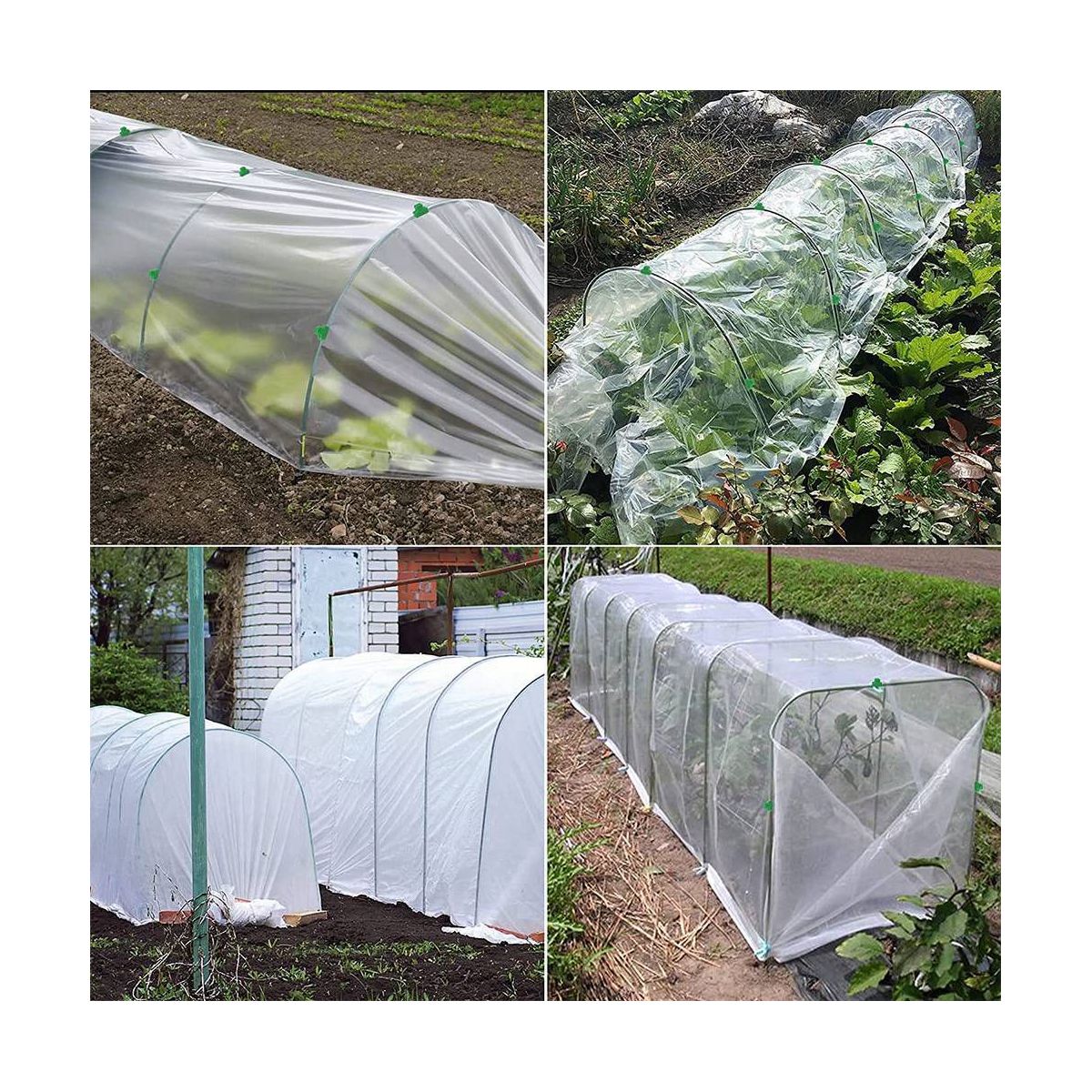 Greenhouse Hoops Grow TunnelRust Proof Plastic Coated Steel Support Frame Greenhouse Hoops for Raised Beds