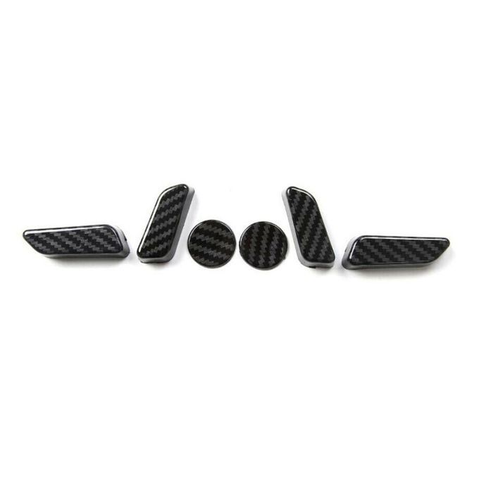 Arbon Fiber  Ar Seat Adjust De Oration  Over Trim For Tesla Model 3 18-19-Carbon Fiber