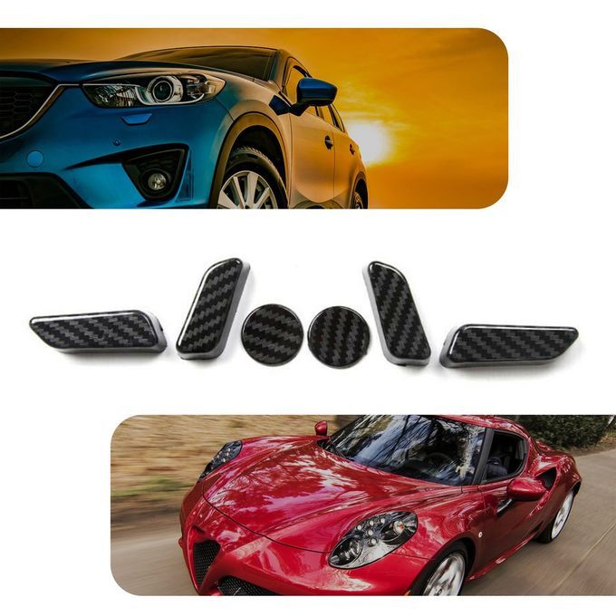 Arbon Fiber  Ar Seat Adjust De Oration  Over Trim For Tesla Model 3 18-19-Carbon Fiber