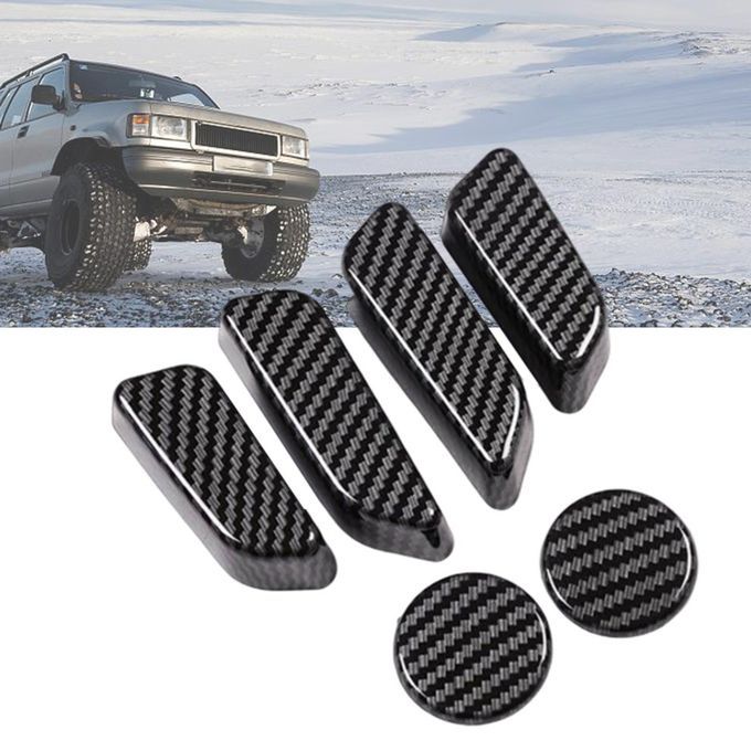 Arbon Fiber  Ar Seat Adjust De Oration  Over Trim For Tesla Model 3 18-19-Carbon Fiber