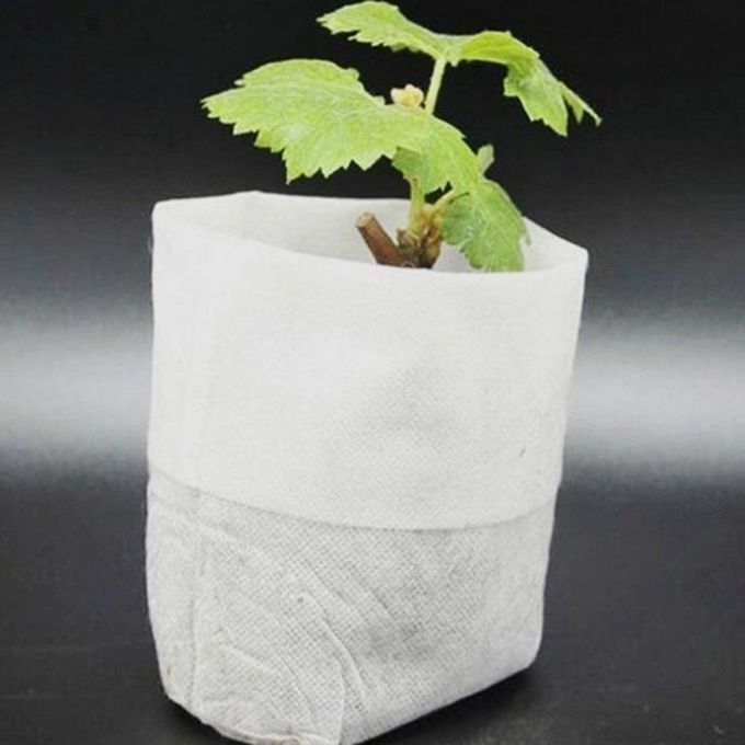 100pcs Non-woven Seedling Bag Planting Bag Nutrition Bag Gardening Supplies-white