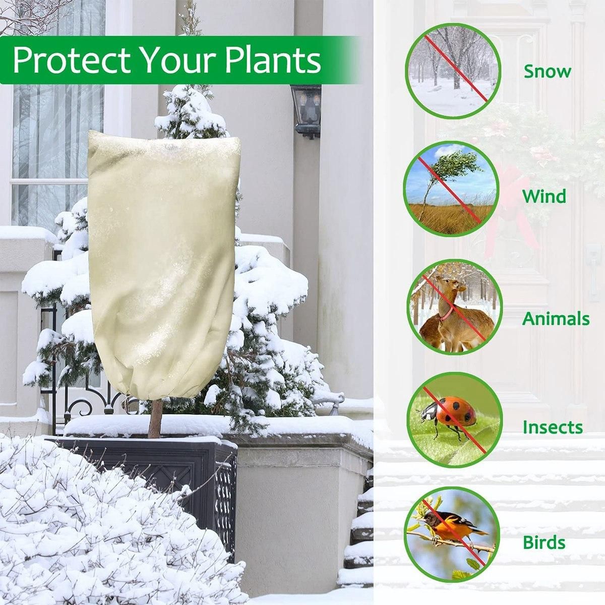 Plant Covers Freeze Protection 3 Packs 315X473Inch Plant Covers for Winter Frost Blankets for Outdoor Plants