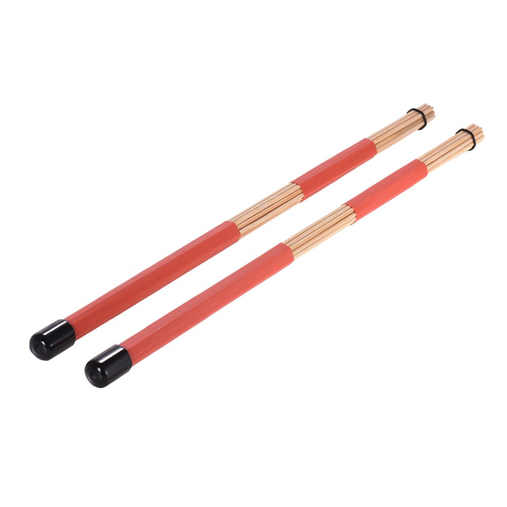 1 Pair Drum Rods Sticks + 1 Pair Drum Brushes Drum Stick