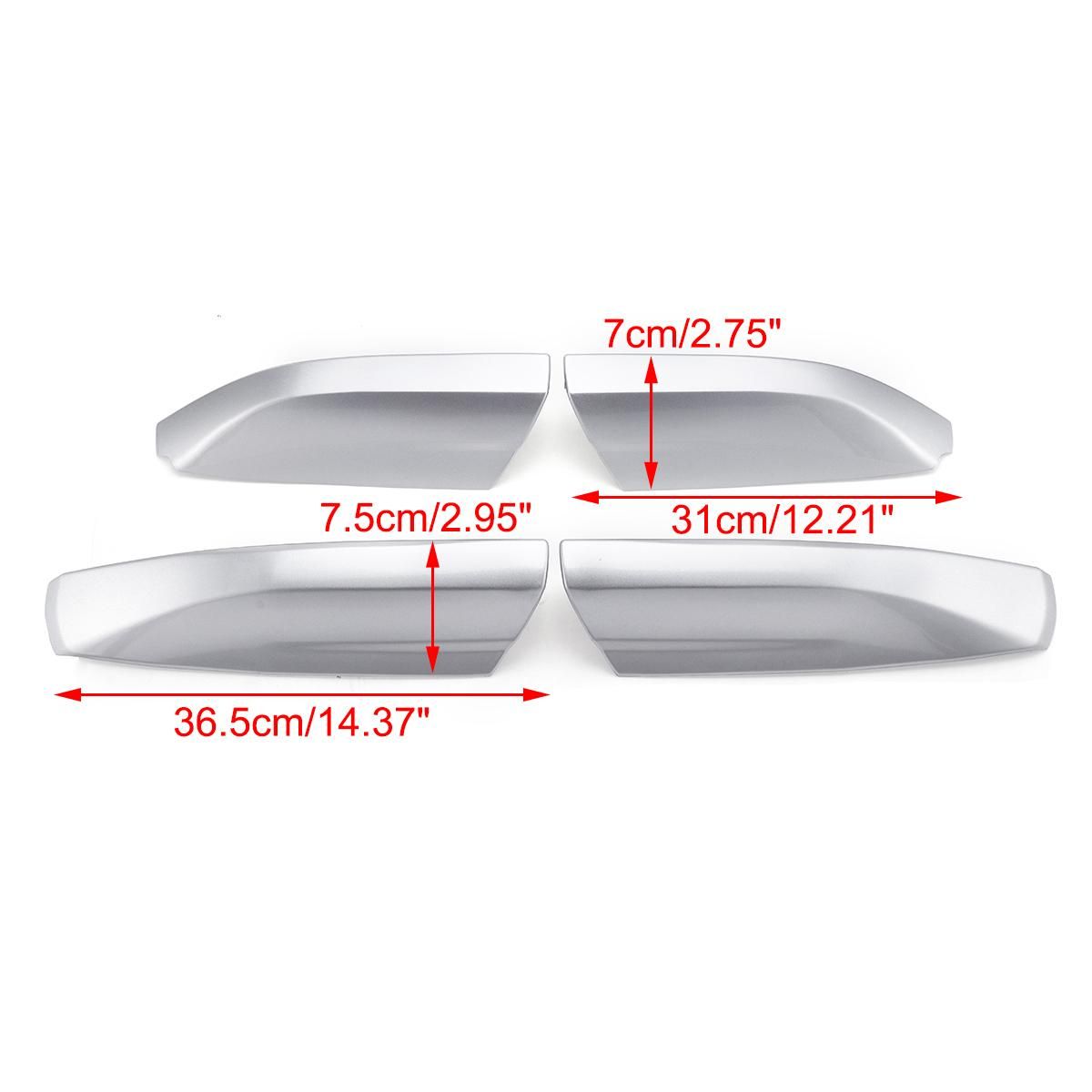 4x For Toyota Highlander XU40 2008-2013 Roof Rack Rail End Cover Shell Replace-Bright Silver Plating