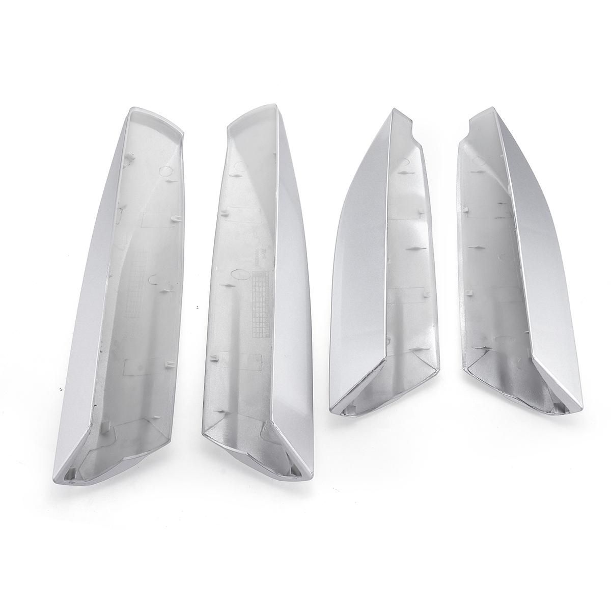 4x For Toyota Highlander XU40 2008-2013 Roof Rack Rail End Cover Shell Replace-Bright Silver Plating