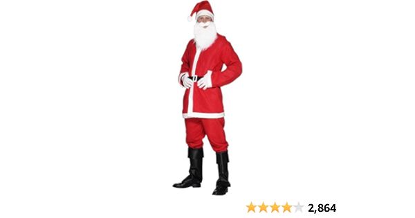 Disposable Christmas Adult Santa Claus Costume Cosplay Suit