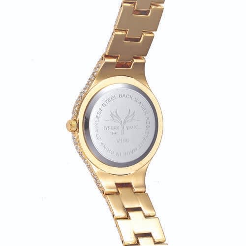 Women's Multi Colour Diamond Crystal Wristwatch