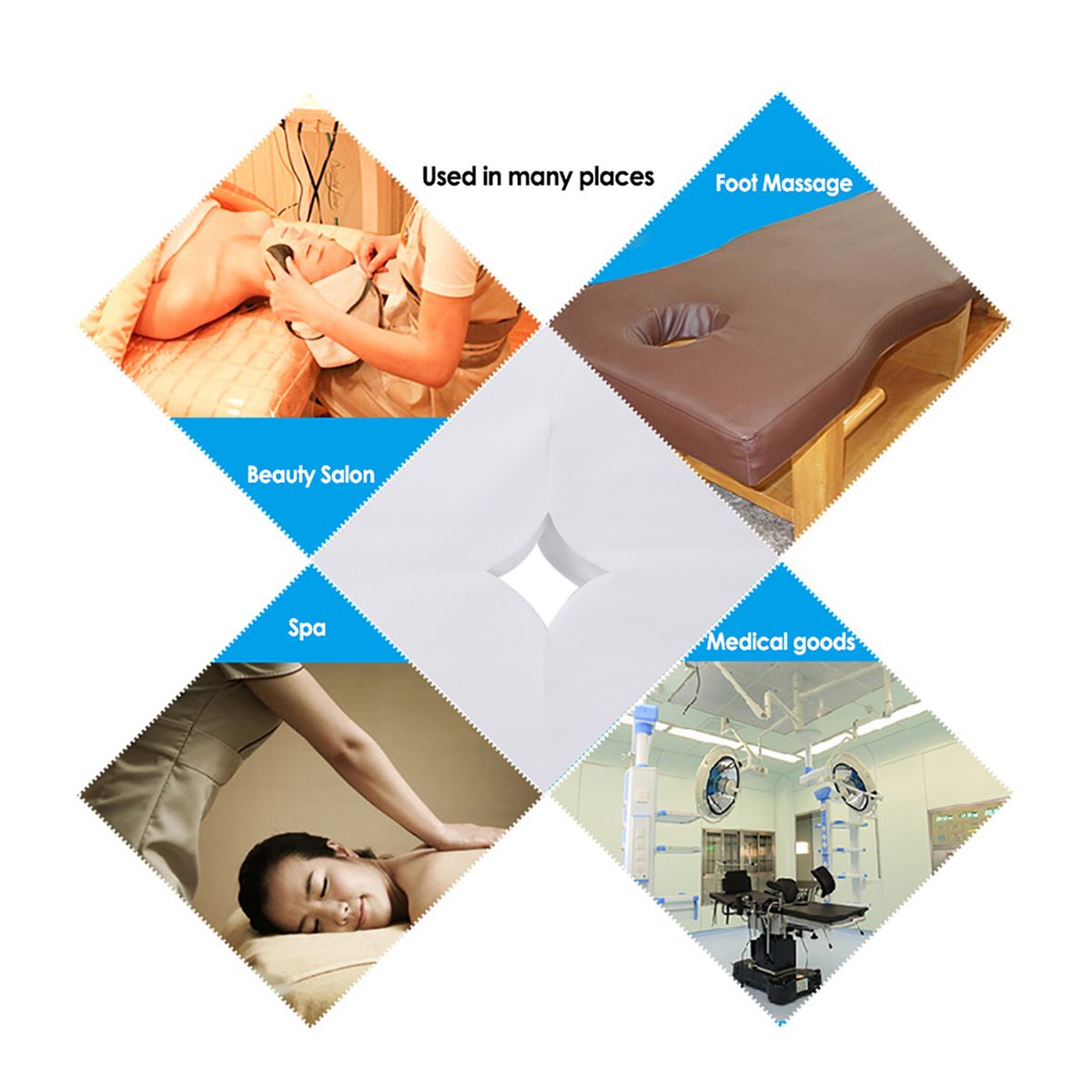 100Pcs/Bag Square Spa Face Hole Cover Beauty Salon