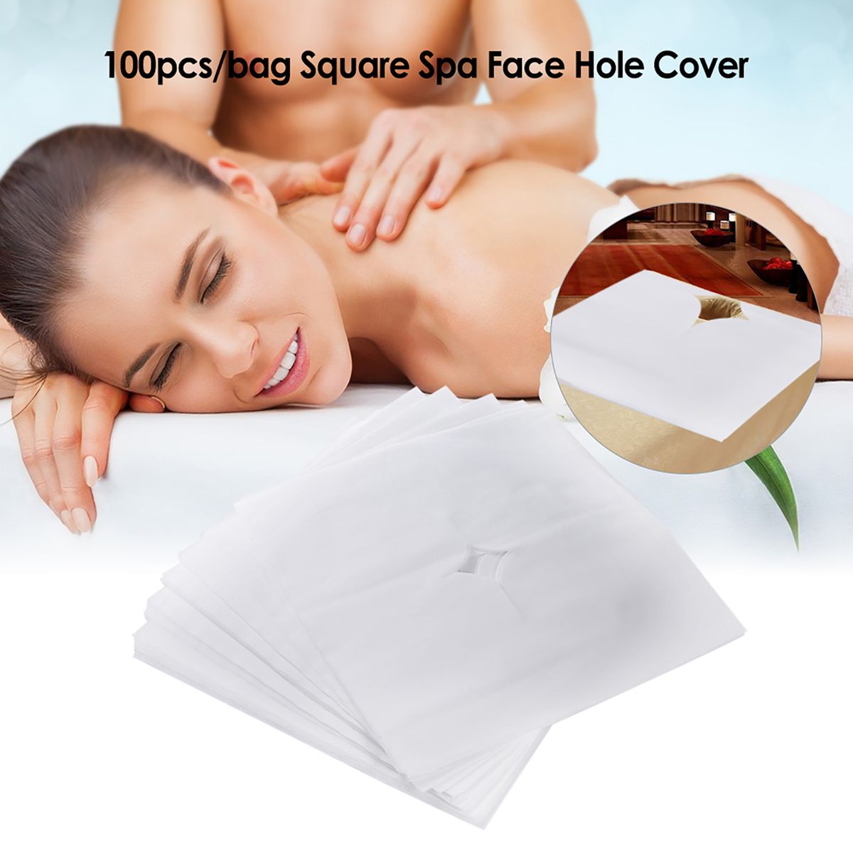 100Pcs/Bag Square Spa Face Hole Cover Beauty Salon
