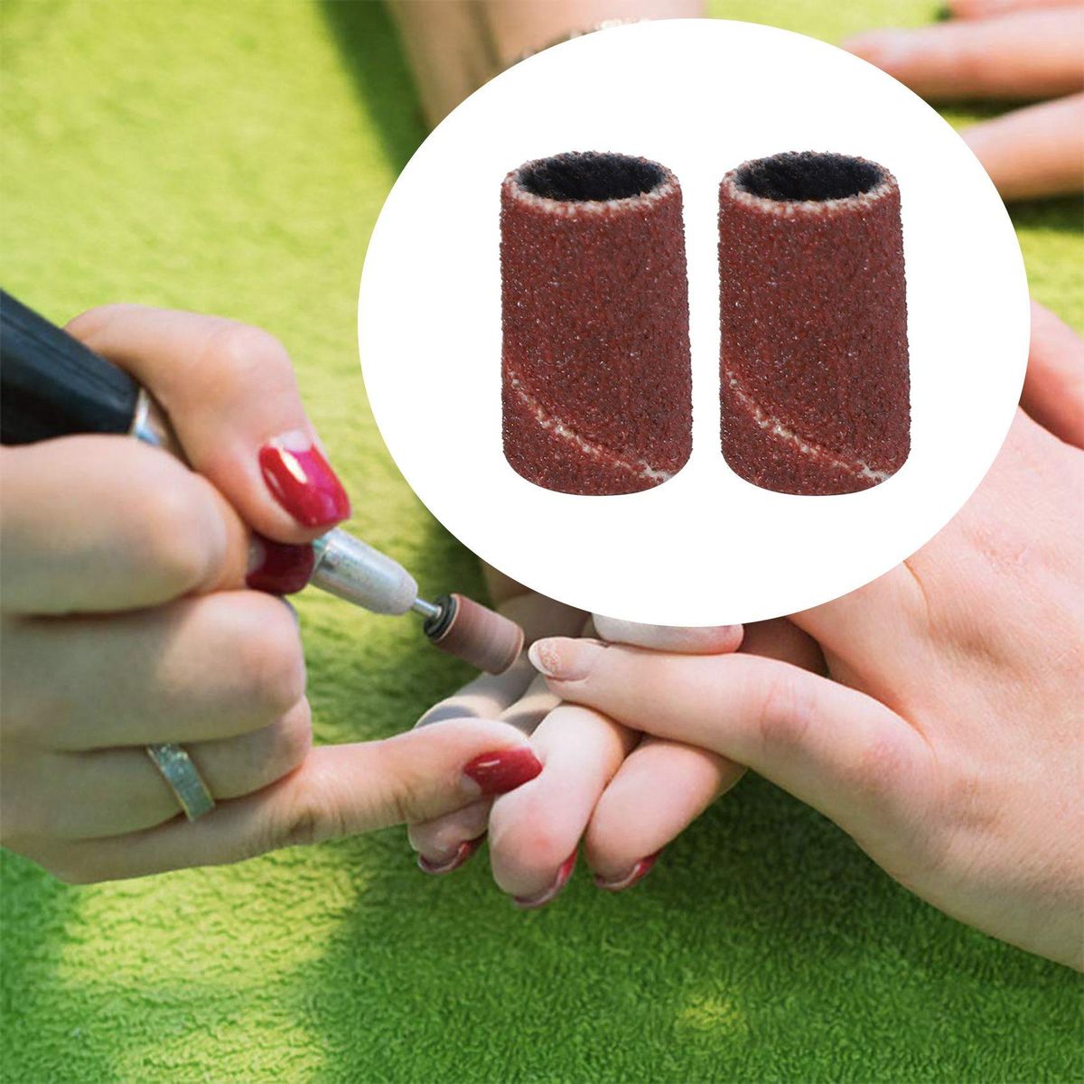100 Pc Professional Sanding Bands Nail Manicure 180 GRIT FILE SAND PIECE SET
