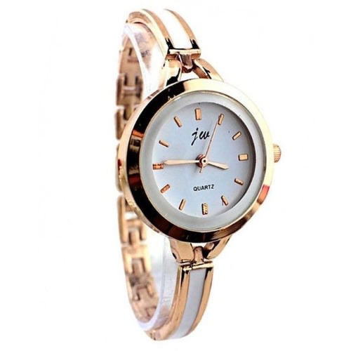 Alluring Ladies Small Round Dial Bracelet Watch - Rosegold