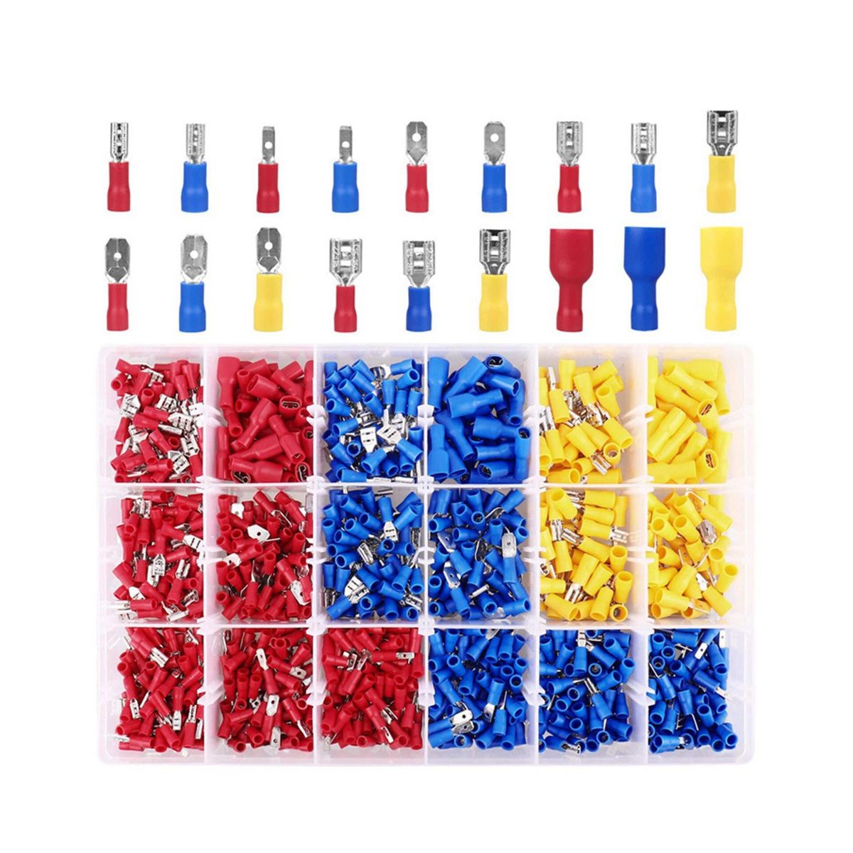 900PCS Cold Pressed Terminal Set Male and Female Terminal Plug-in Spring Terminal