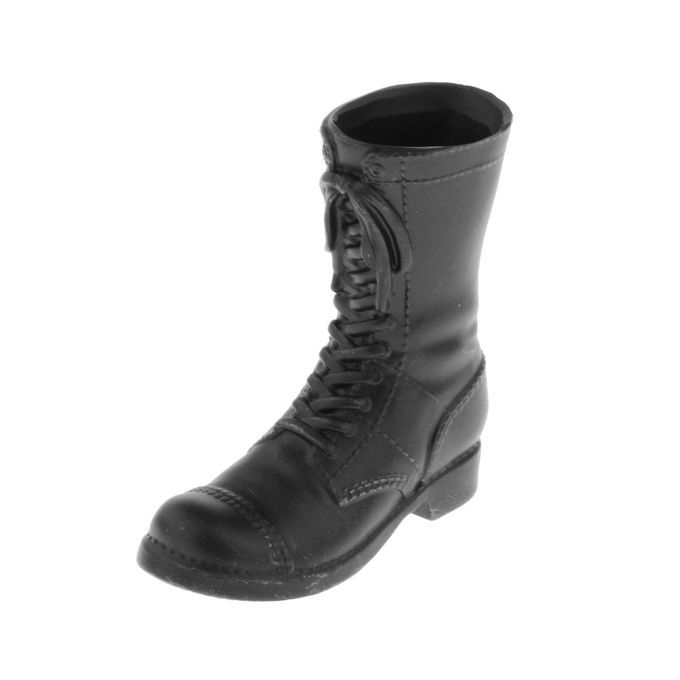1/6 Soldier Combat Boots For 12 Inch Action Figure Men Doll Black