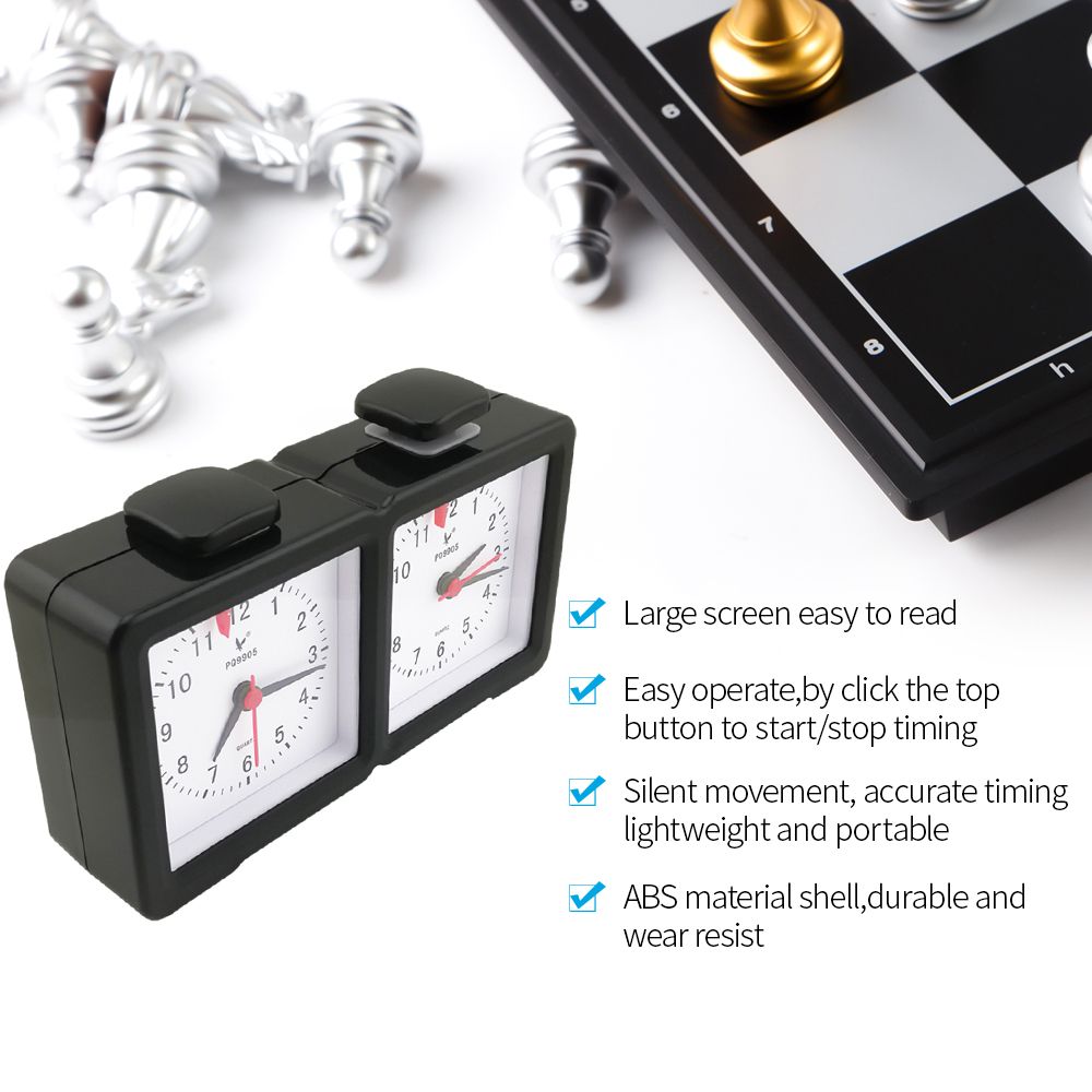 Professional Quartz Electronic Analog Chess Clock Portable