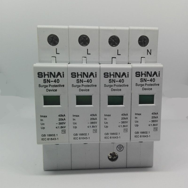 Arrester 4P 3P+N Protection Device Surge 20KA SPD 40KA