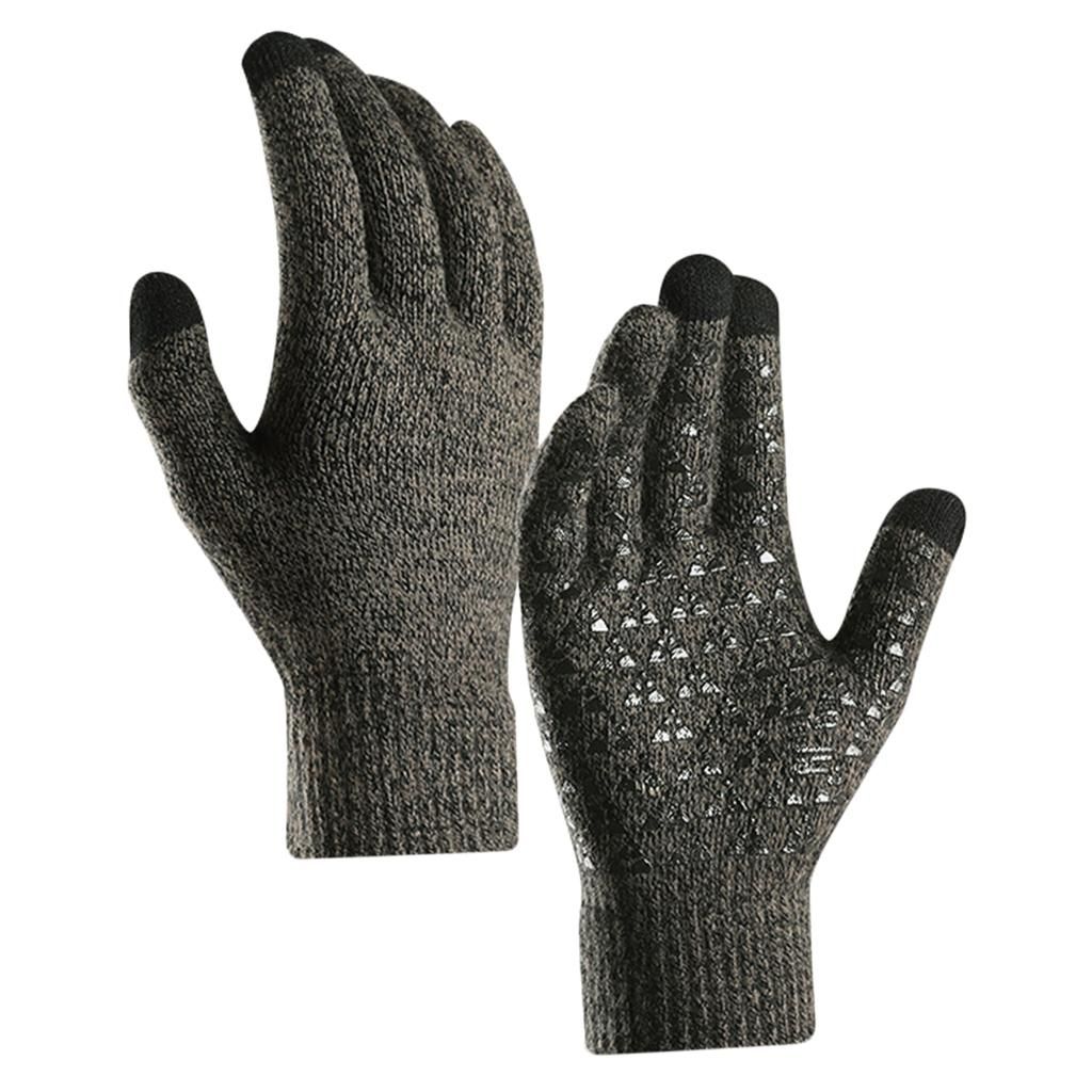 Winter  Touchscreen Water Resistant Warm Glove Windproof Gray