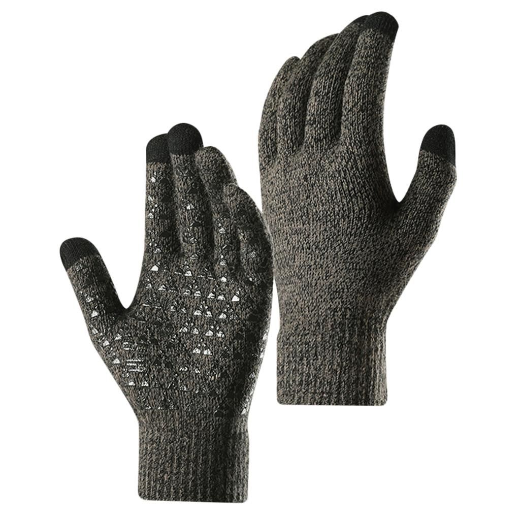 Winter  Touchscreen Water Resistant Warm Glove Windproof Gray