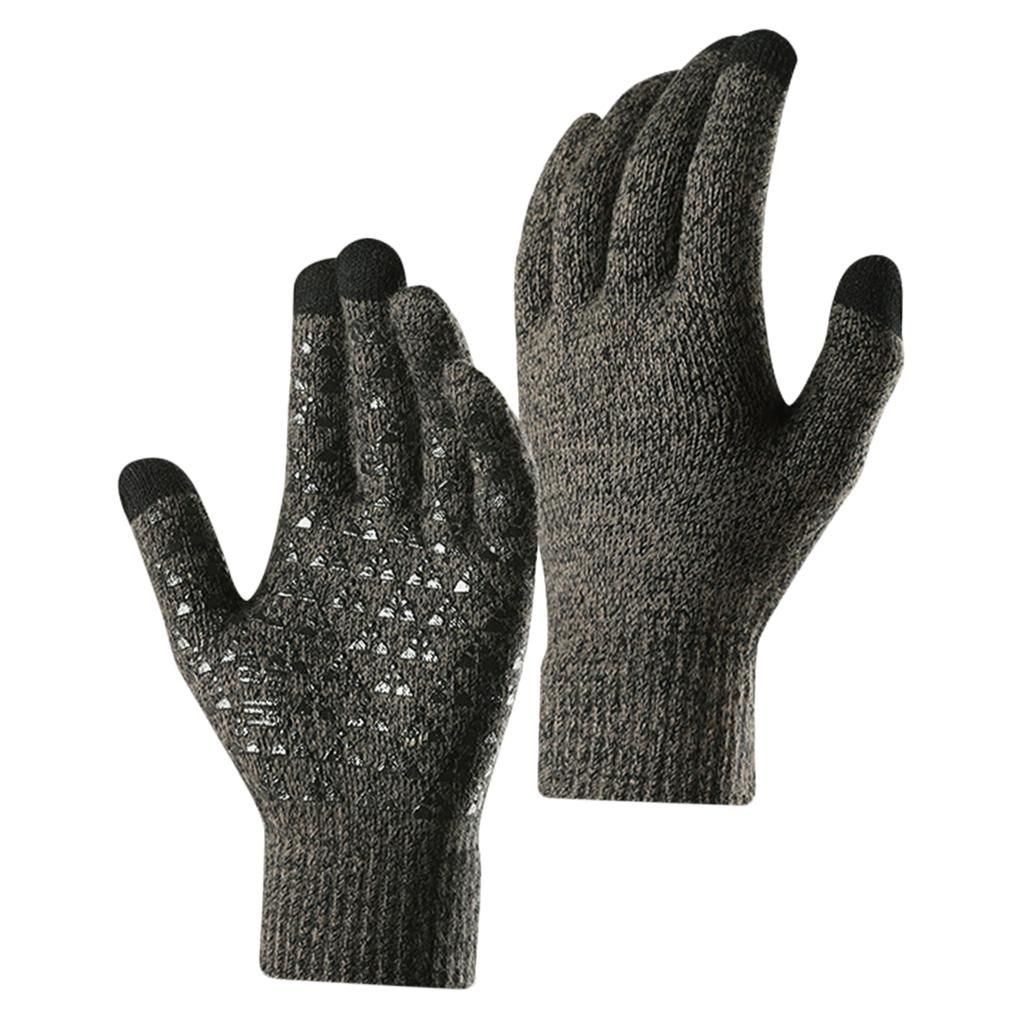 Winter  Touchscreen Water Resistant Warm Glove Windproof Gray
