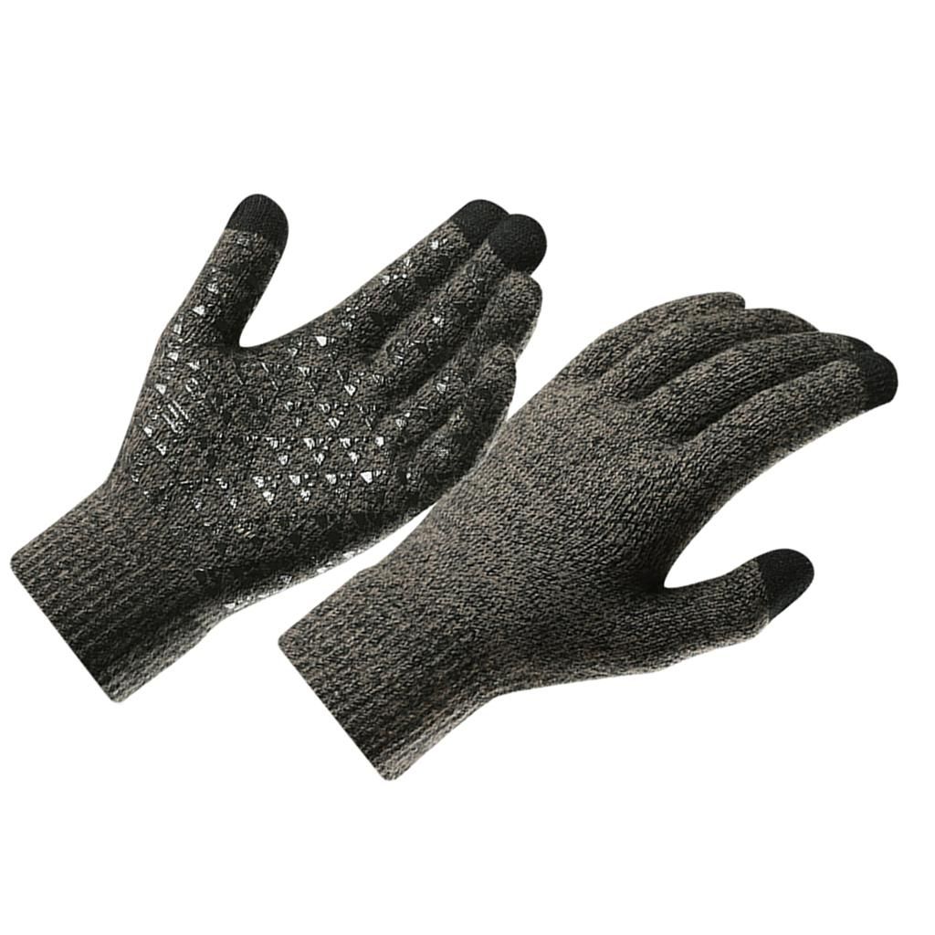 Winter  Touchscreen Water Resistant Warm Glove Windproof Gray