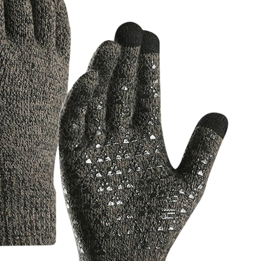 Winter  Touchscreen Water Resistant Warm Glove Windproof Gray