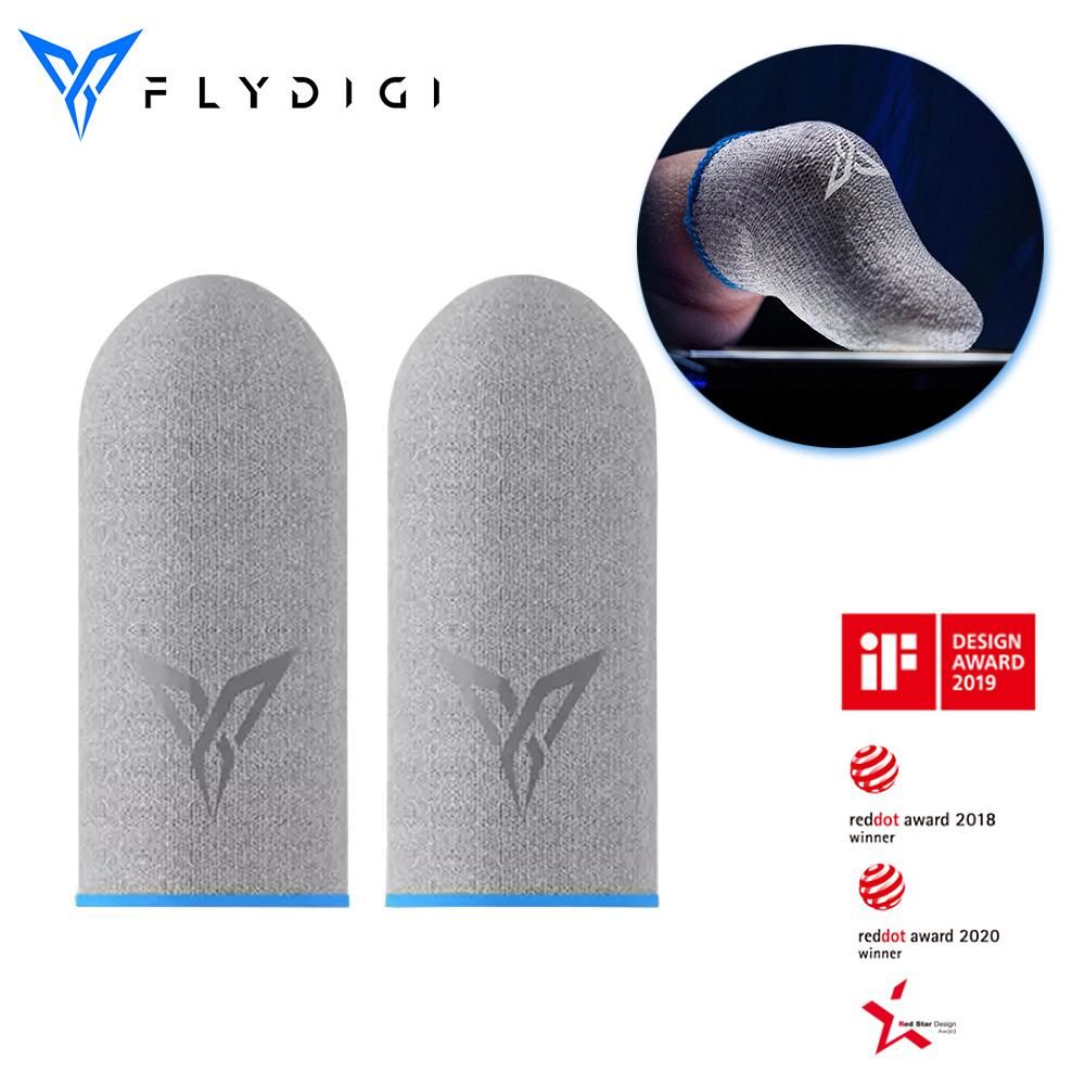 Flydigi Wasp Feelers 5 Fiberglass Finger Sleeve Sweat-Proof Phone Touch Screen Thumb Gloves 2 Pcs for Gaming