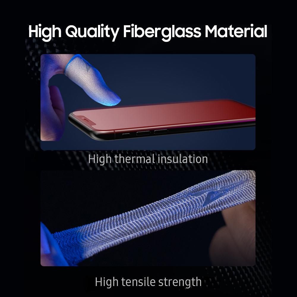 Flydigi Wasp Feelers 5 Fiberglass Finger Sleeve Sweat-Proof Phone Touch Screen Thumb Gloves 2 Pcs for Gaming