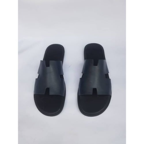Men's H-Cut Black Slippers